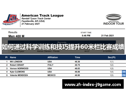 如何通过科学训练和技巧提升60米栏比赛成绩 如何通过科学训练和技巧提升60米栏比赛成绩